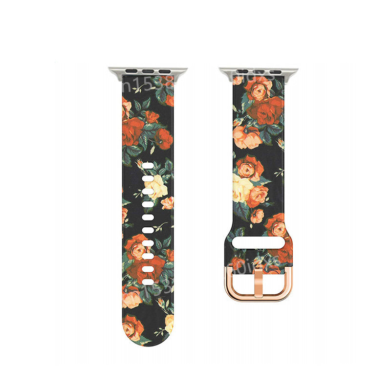 Applicable Apple Printed Silicone Strap