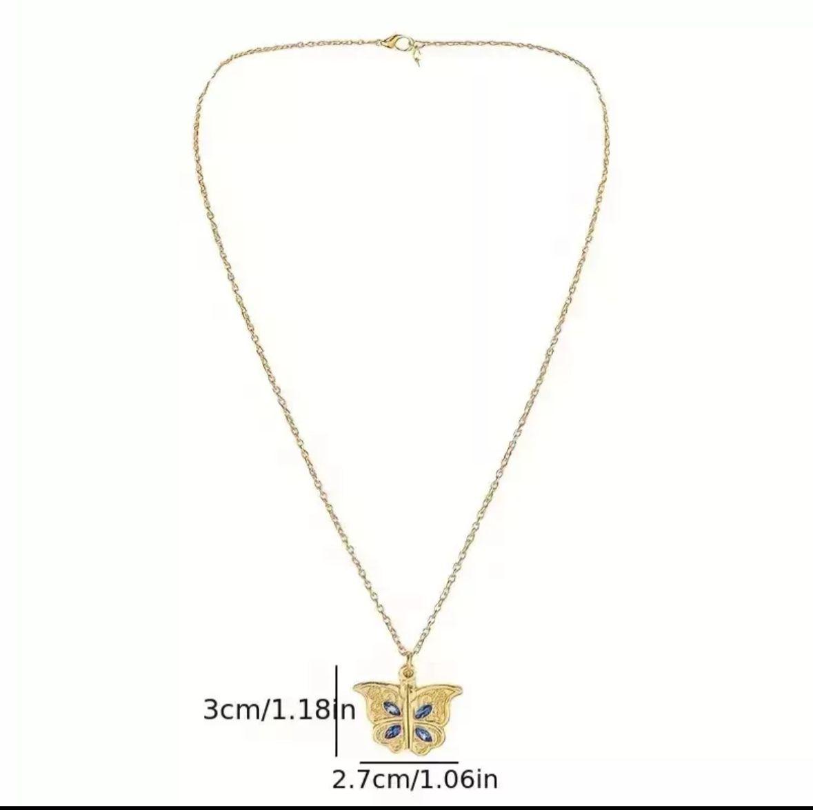 1pc i love you Openable Butterfly Necklace