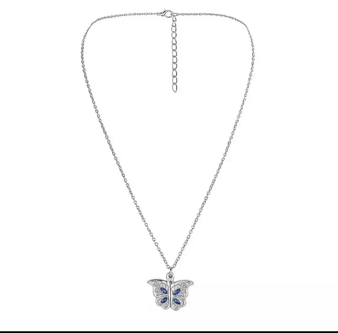 1pc i love you Openable Butterfly Necklace